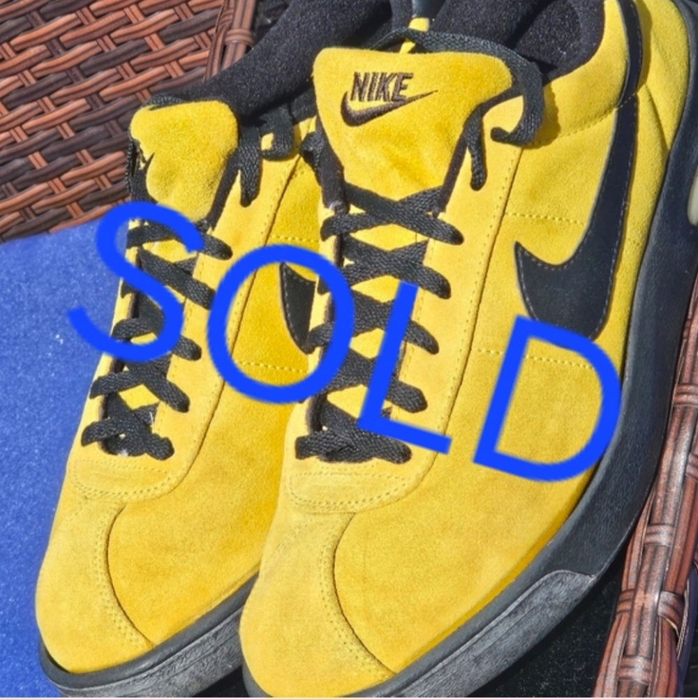 Nike Low's Yellow Suede with black outsoles Swoosh SOLD SOLD SOLD SOLD